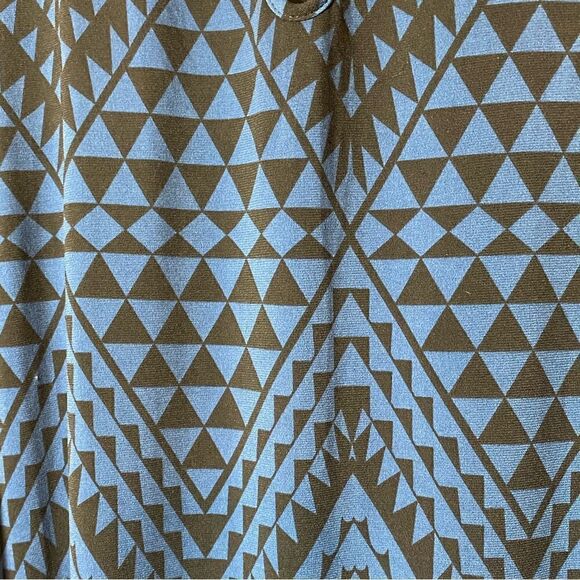 Danny & Nicole Geometric Print Midi Dress Neckline Cutout 3/4 Sleeve Size 3X EUC - Picture 4 of 12